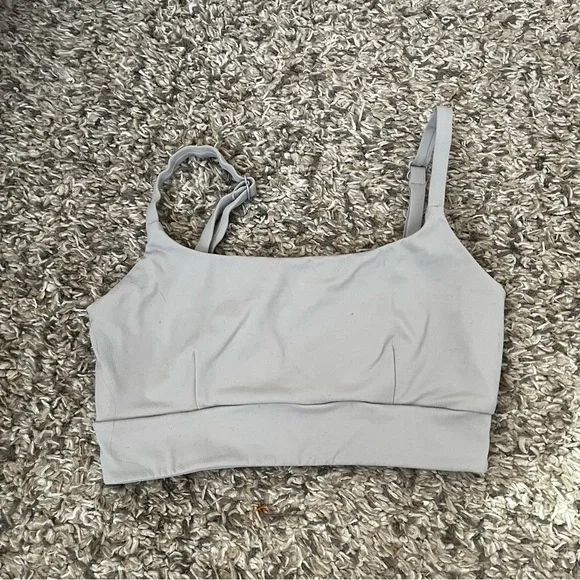 Balance athletica vitality light grey square neck sport bra size small - Picture 1 of 2